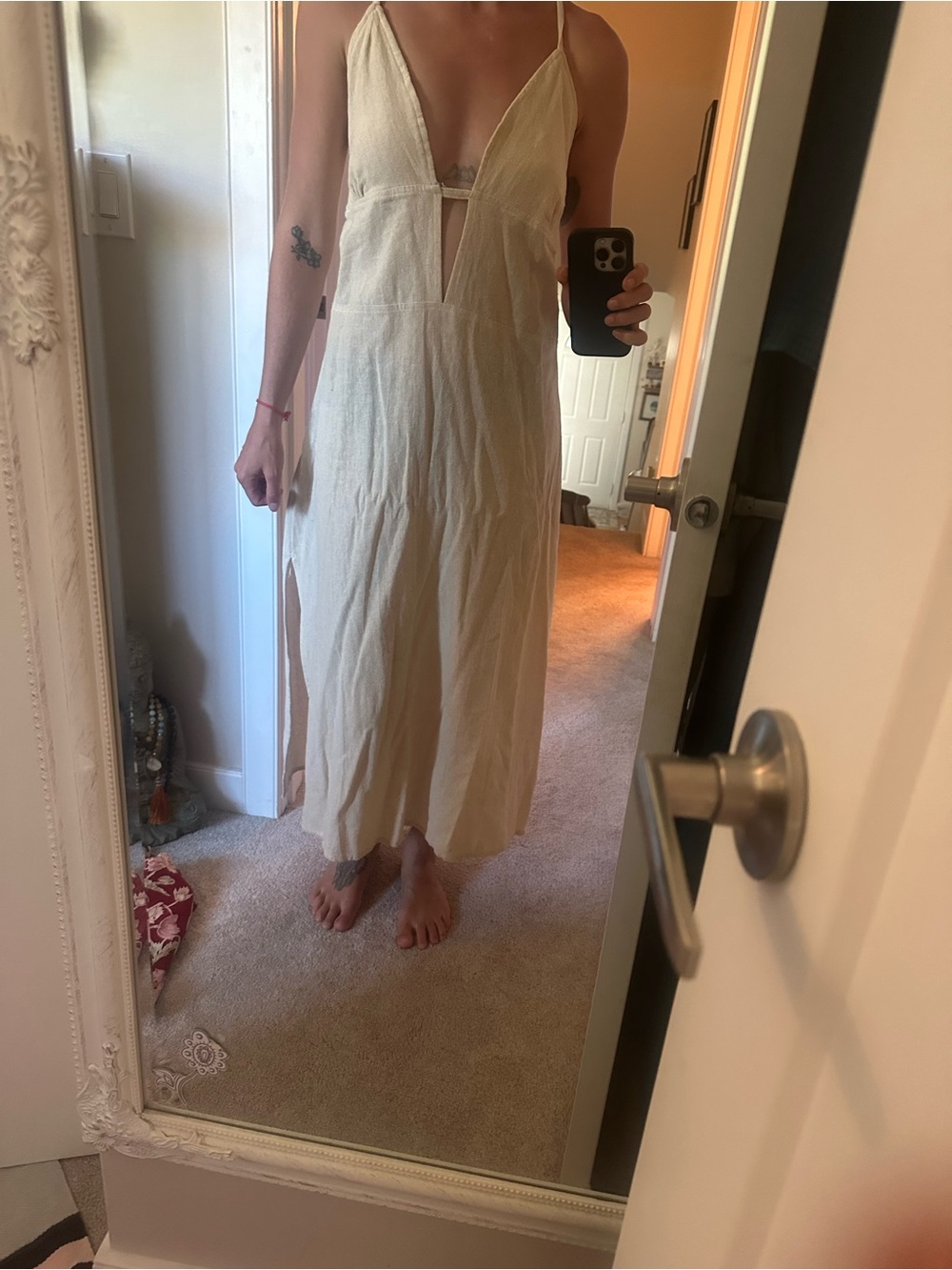 Handloom cotton boho P Maxi Dress